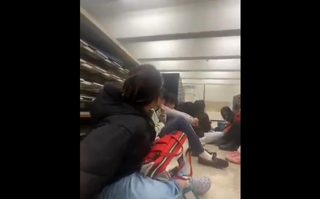 Footage from inside Brown University