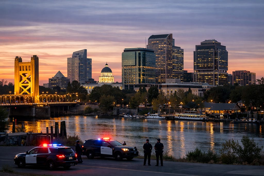 California Capitol or city skyline
